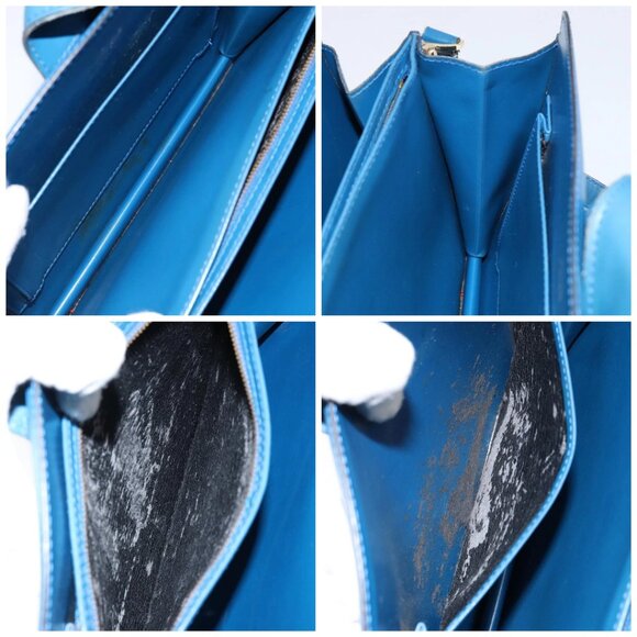 LOUIS VUITTON Epi Capuchin Shoulder Bag Blue M52345 LV Auth 149056 - Picture 15 of 16